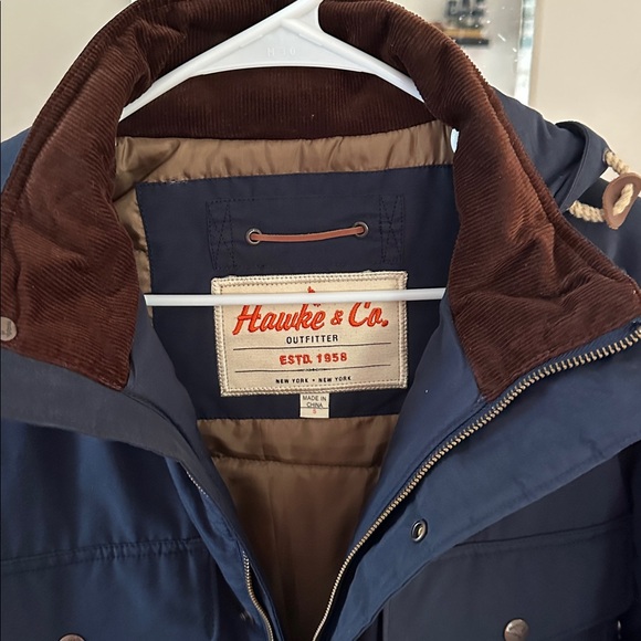 Hawke & Co Men's Thermocore Thermal Insulated Down Navy Blue Field Jacket Small - Picture 2 of 7